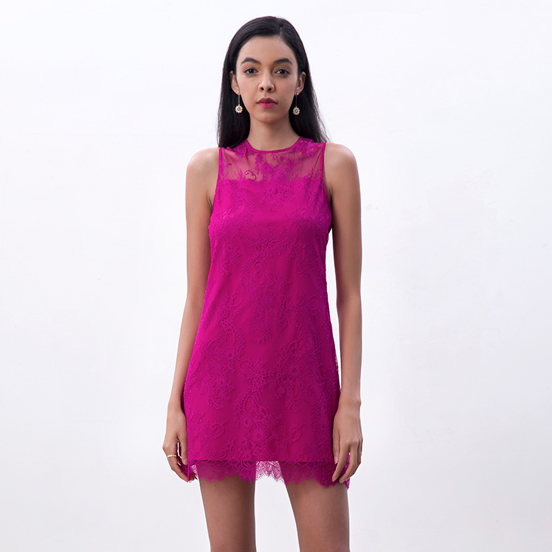 ND097-5 Fashion Elegant Long Mesh Women Career Evening Casual Dress