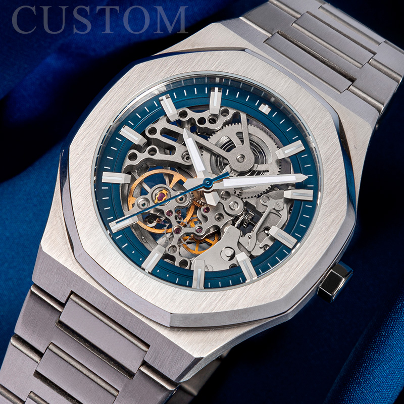 Stainless Steel Reloj Montre Make Your Own Custom Brand Wrist Luxury Men Watch with OEM Logo
