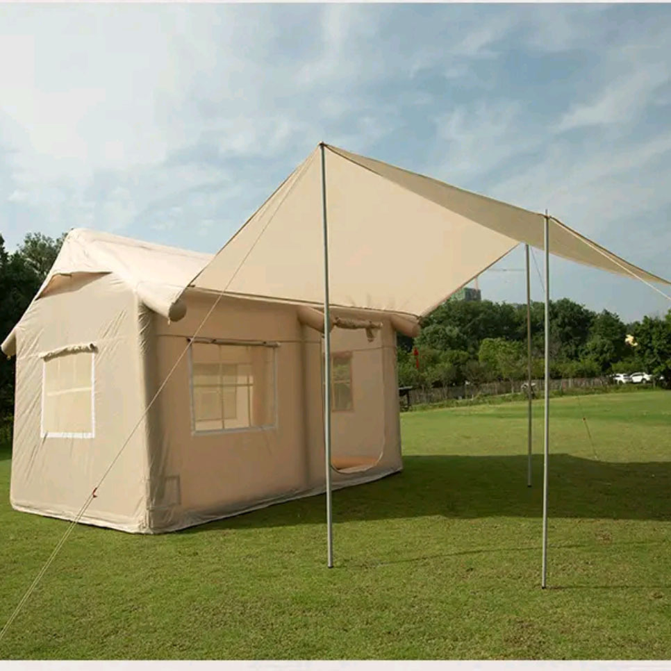 luxury  blow up house shaped tent glamping oxford fabric inflatable hotel camping outdoor tents