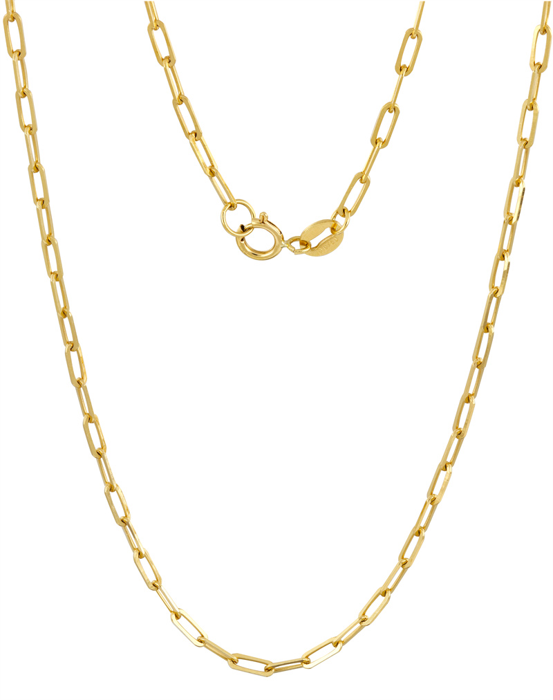 Most Popular Paper Clip Necklace 60Mm Gauge Jewelry Metal Accessories Necklace