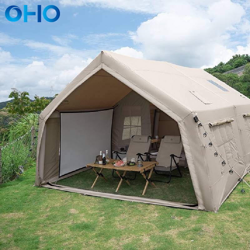 OHO OEM ODM Inflatable Waterproof TPU Tube Air Camping Tent for Multi-people Camping Outdoor