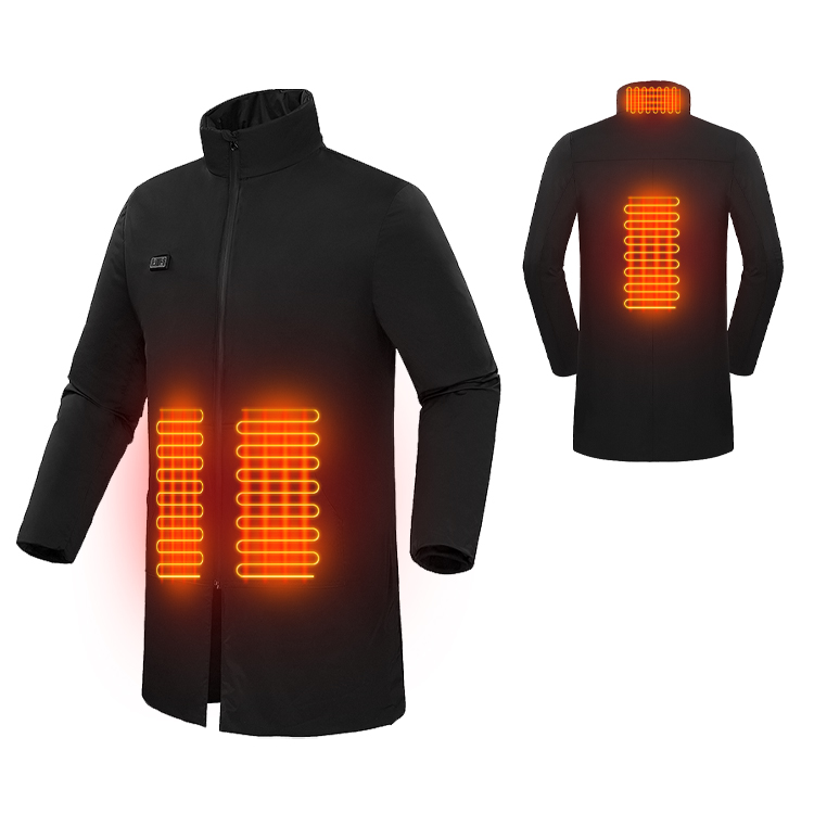 Easy maintenance smart dual control warmer 5V rechargeable battery heated jacket heated snow boarding coats men for winter