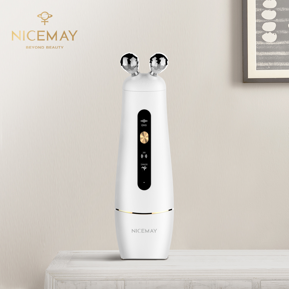 2022 new model dual-head home-use  EMS RF  photon therapy beauty care RF beauty device for facial lifting and tighten