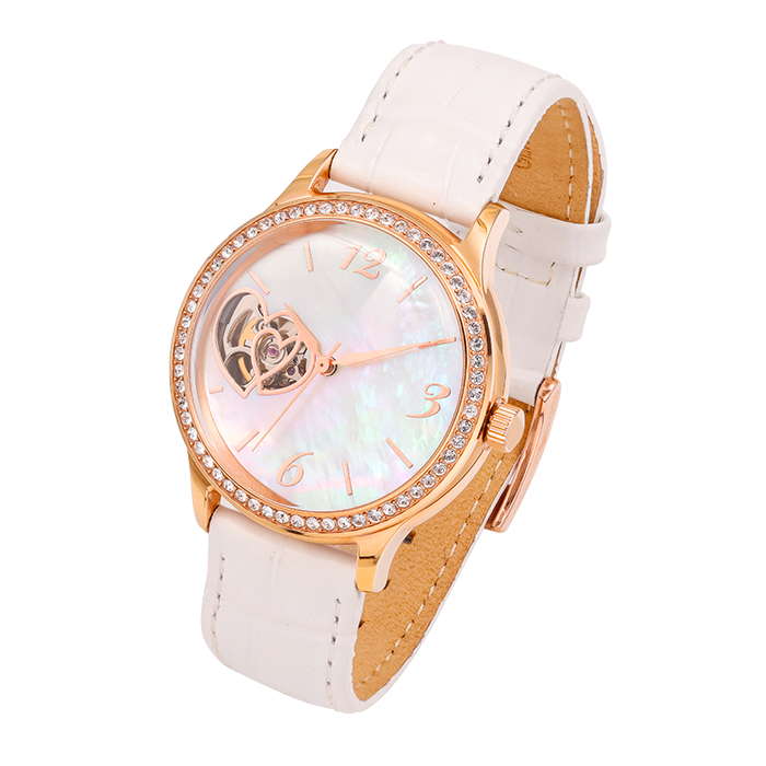 2022 factory OEM/ODM lady famous brand japanese automatic watch luxury women  custom logo mechanical leather strap watch