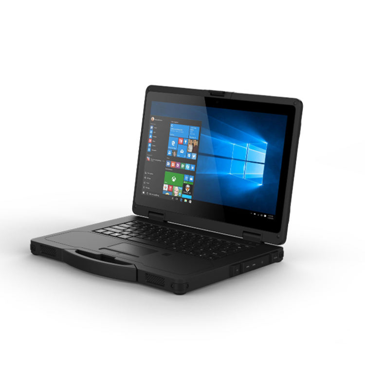 14 inch unlock fingerprint optional touch screen industrial pc laptop computer i7 / i5 rugged notebook