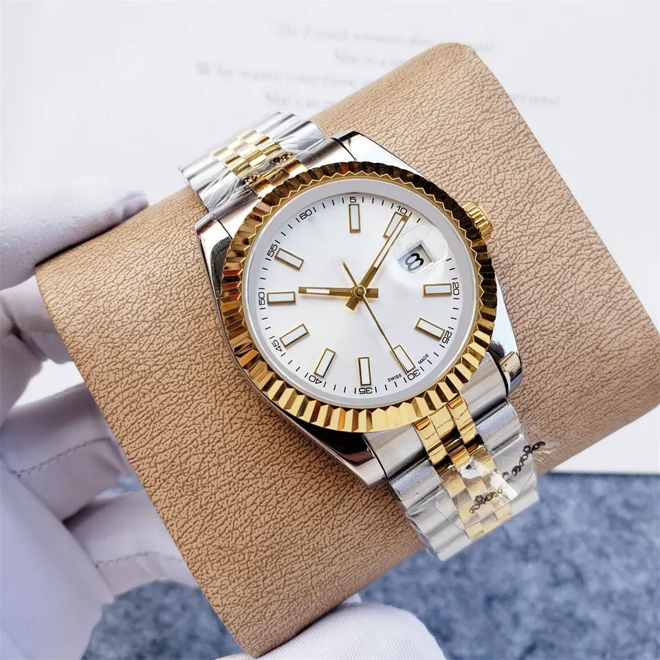 Top Quality men's watch luxury 36mm dial women's calendar watch steel strap sports wrist watch