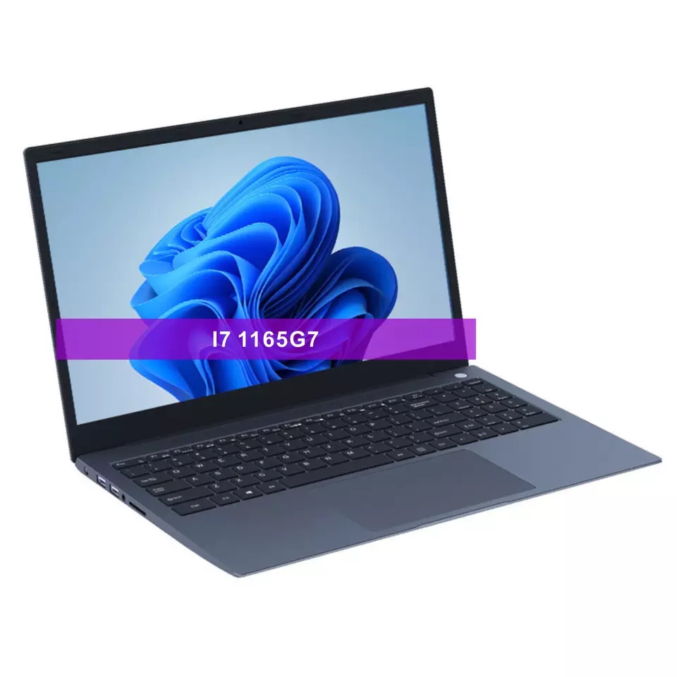 15.6 inch Gaming core i5 i7 laptops i7 1165G7 11th 8G 16G RAM Notebook FHD Display Computer