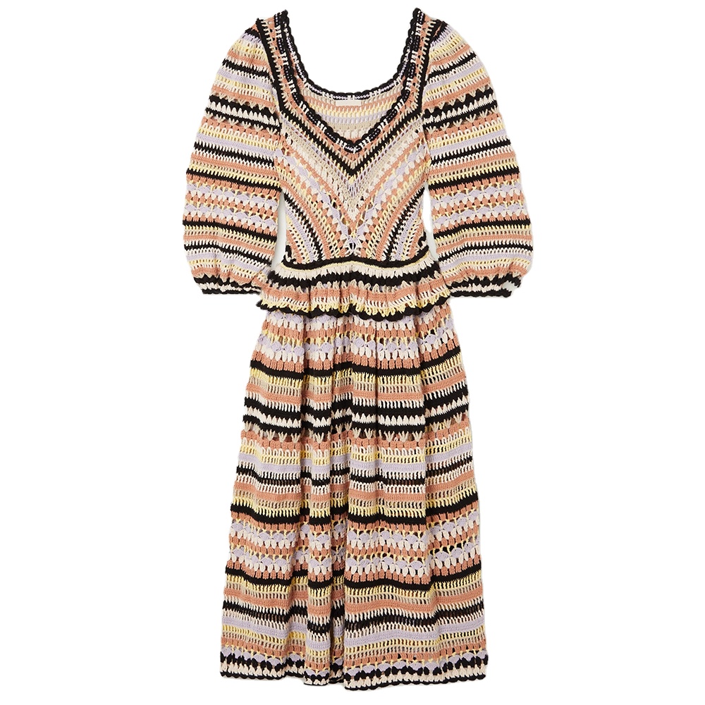 Custom OEM & ODM  crocheted women sweater winter Hollow out hand crocheted knitwear crocheting women sweater dress