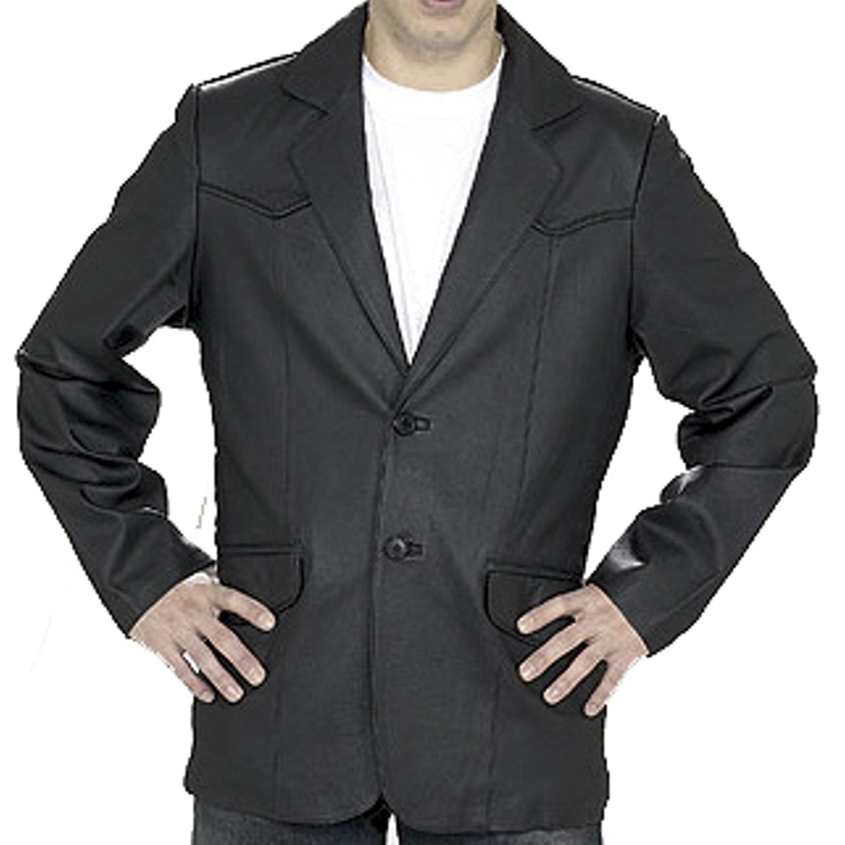 HMB-0409A MEN LEATHER BLAZER SPORTS COAT LAMBSKIN JACKET BLACK