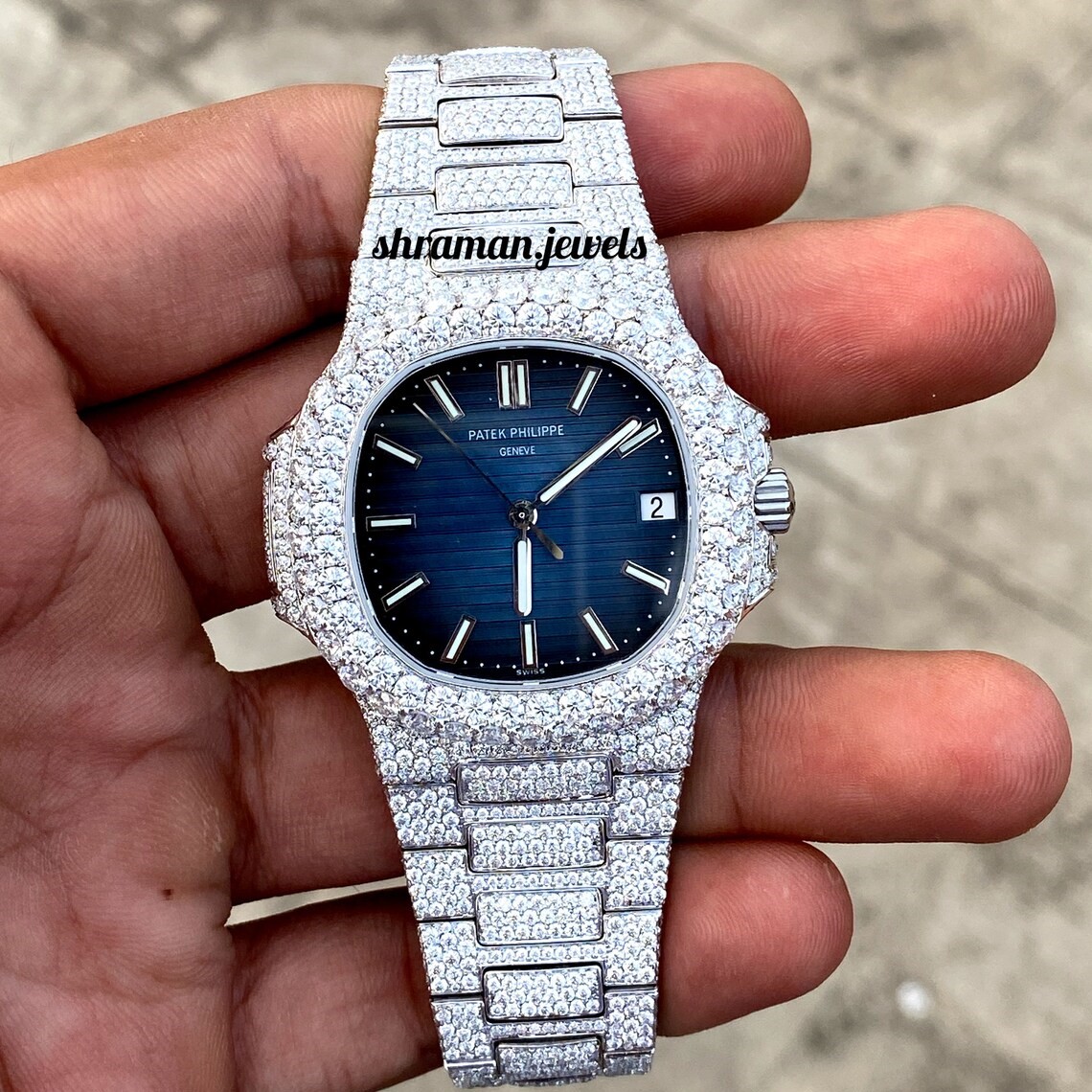 Fully Iced Out VVS Moissanite Diamond Stainless Steel Handmade Custom Hip Hop Watches For Men Luxury Watches