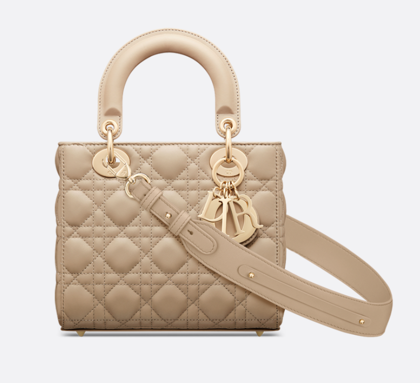 Small Lady Dior My ABCDior Bag Sand-Colored Cannage Lambskin