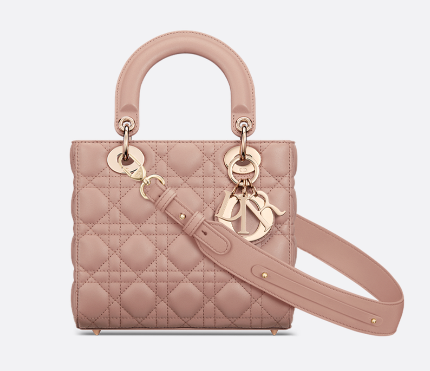 Small Lady Dior My ABCDior Bag Blush Cannage Lambskin