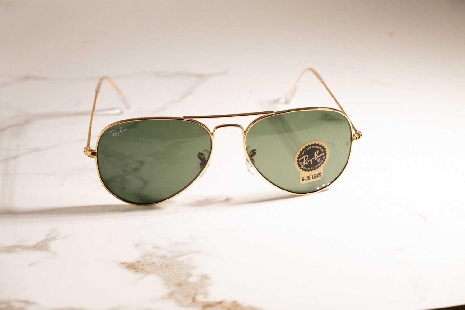 New Ray Ban Sunglasses Outdoor Fashion Aviator RB3025 W3234 Gold Grey Green Lens