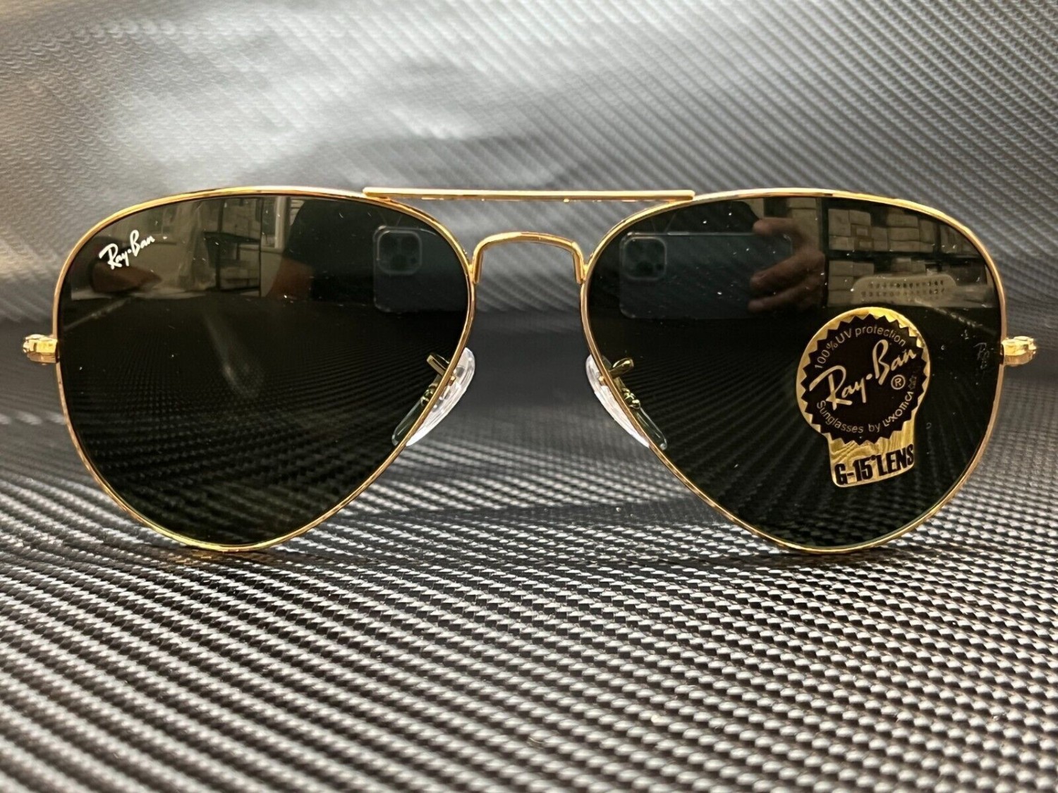 RAY BAN RB3025 L0205 Gold Aviator 58 mm Unisex Sunglasses