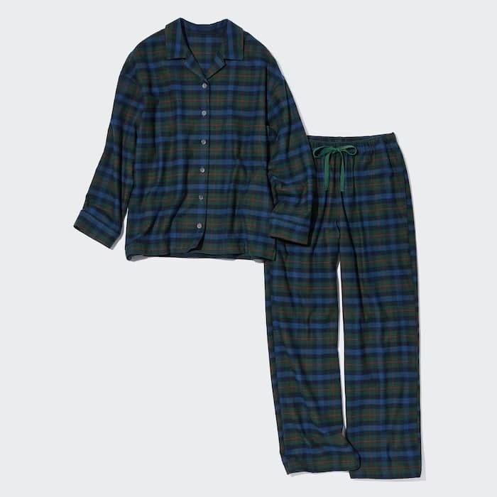 Flannel Long-Sleeve Pajamas Soft, warm, and relaxing 100% cotton flannel pajamas.