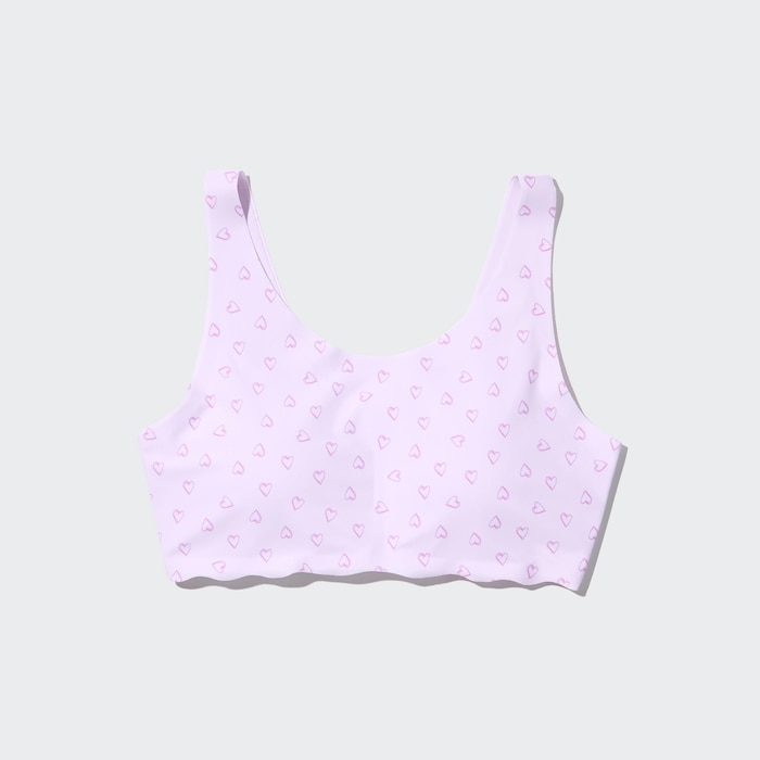 AIRism Bra (Hearts) Soft cups provide gentle support. Smooth and comfortable AIRism.