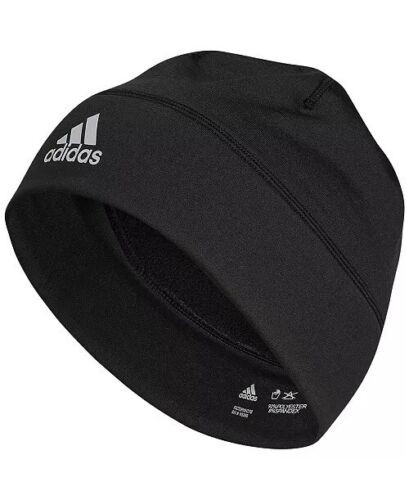 ADIDAS Men's Alphaskin Six Dart Knit Reflective Badge Folded Beanie BRAND NEW