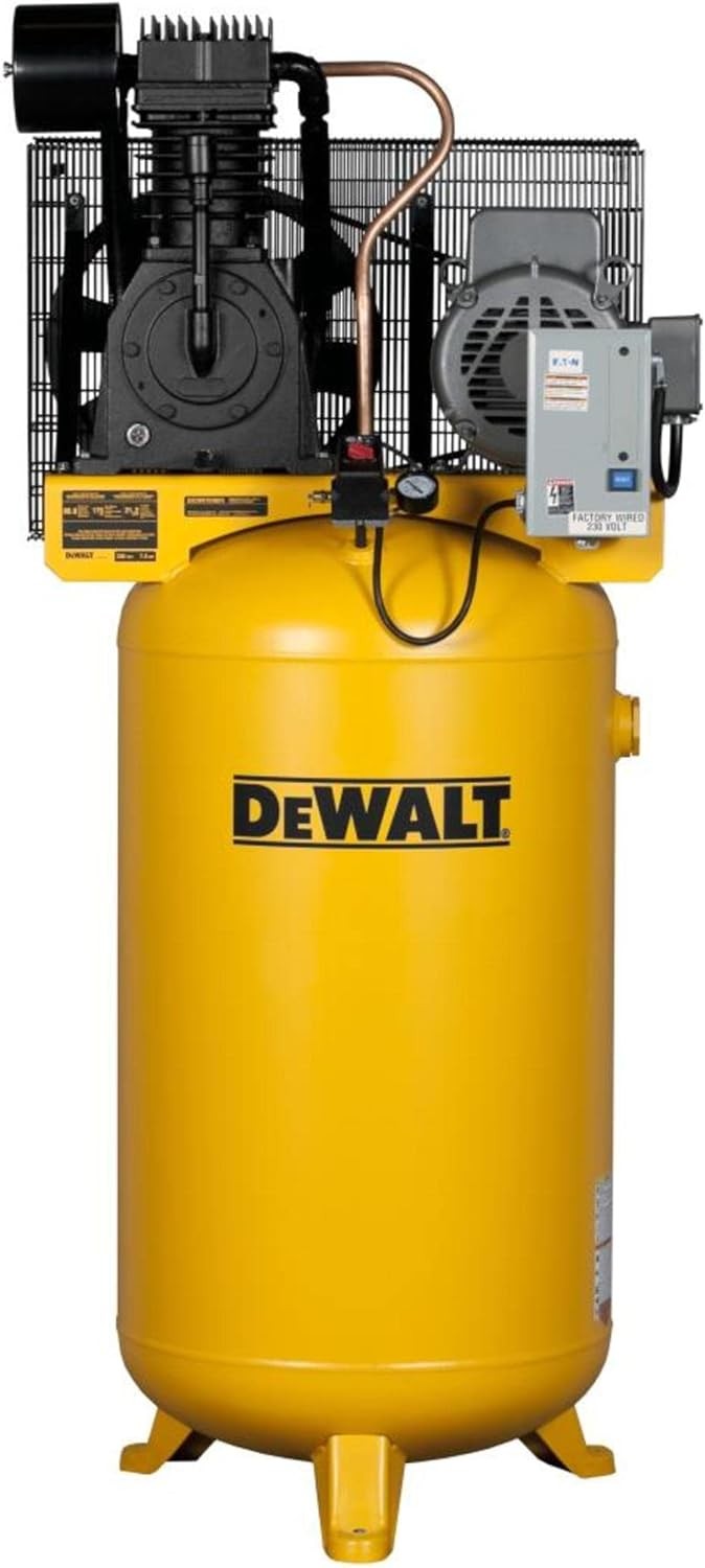 DeWalt DXCMV7518075 Two-Stage Cast Iron Industrial Air Compressor, 80-Gallon