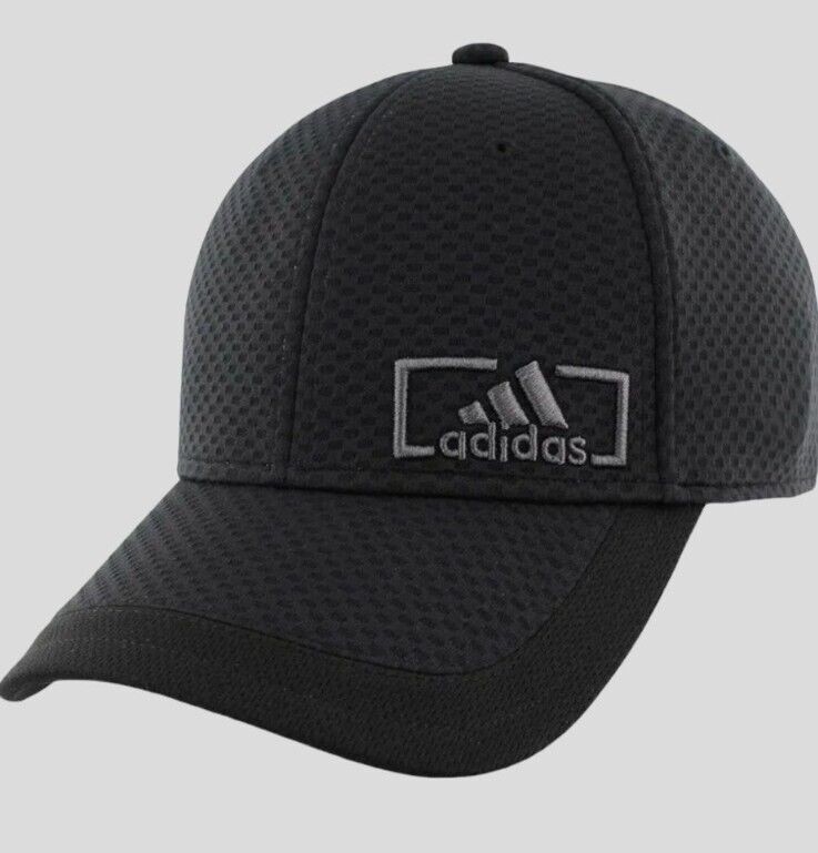 adidas Men's Amplifier Stretch Fit Baseball Cap Hat Black Size S/m 5141923b