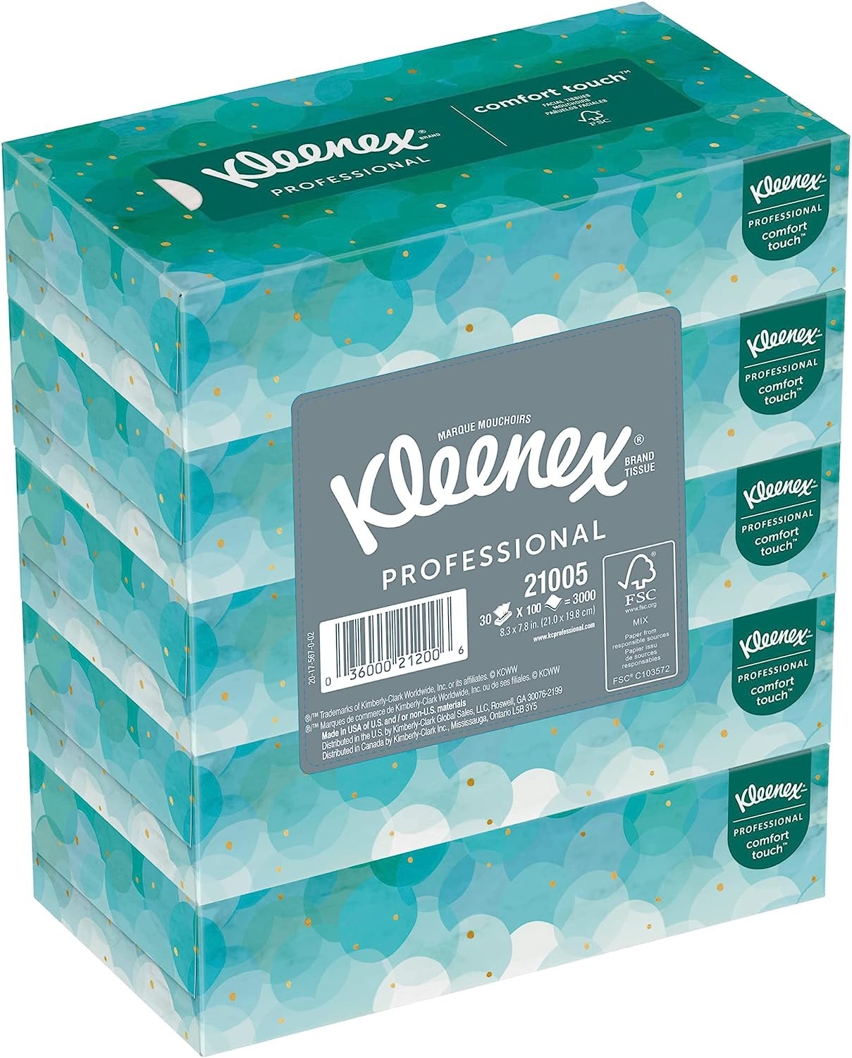 Kleenex Spacesaver Facial Tissue, White, 100 Count (Pack of 5)