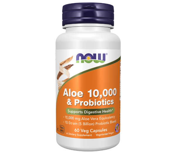 Aloe 10,000 & Probiotics Veg Capsules-60Veg Capsules