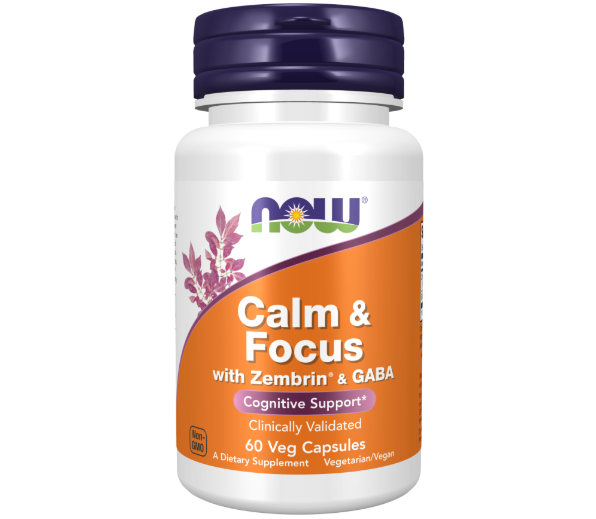 Calm & Focus with Zembrin® & GABA Veg Capsules-60Veg Capsules