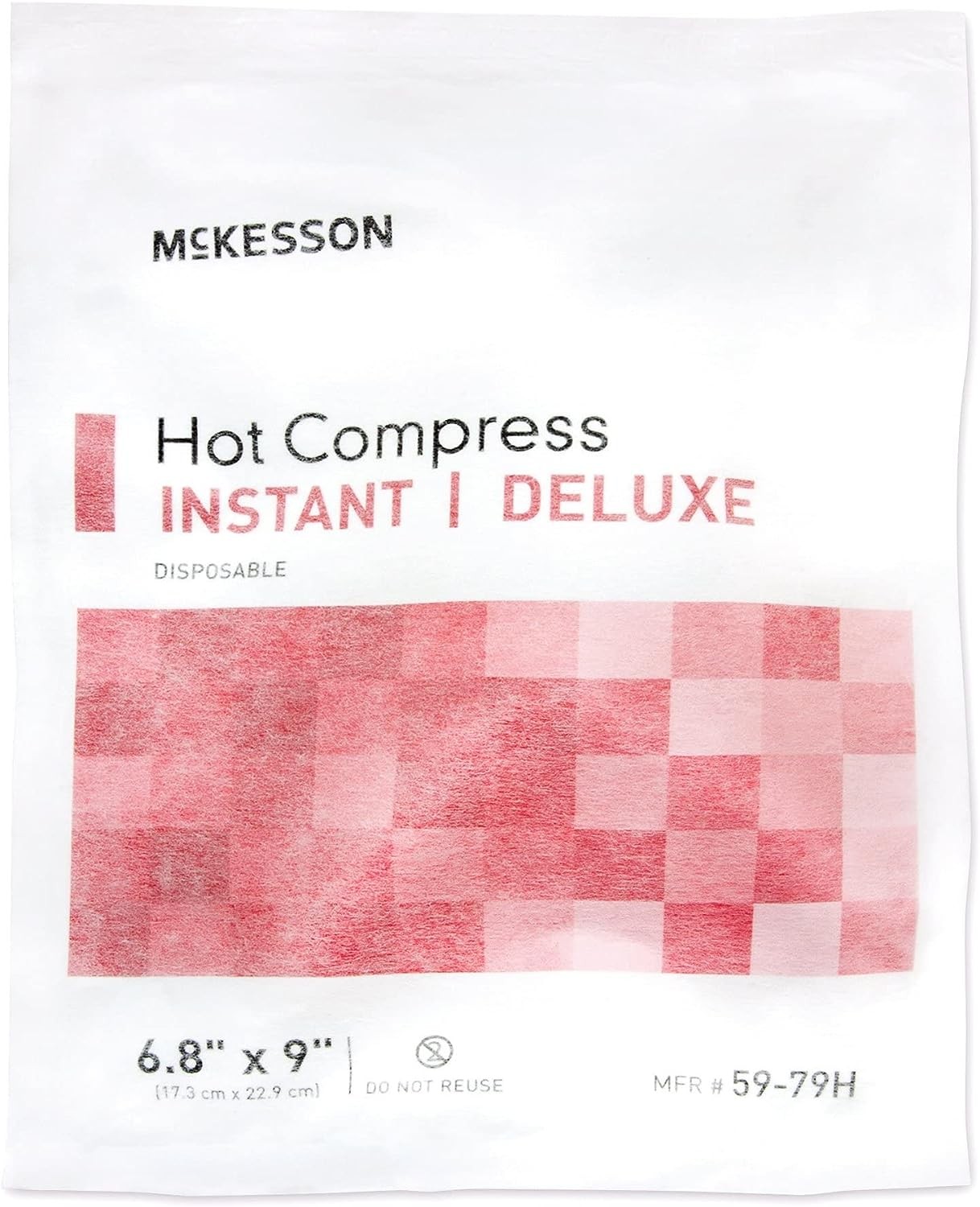 McKesson Hot Compress, Instant Hot Pack, Disposable, 6 4/5 in x 9 in, 1 Count, 24 Packs, 24 Total
