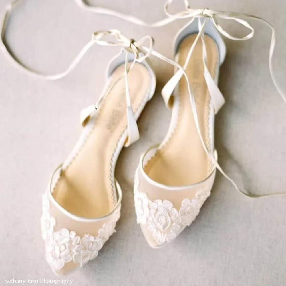 ALICIA Lace Wedding Ballet Flats