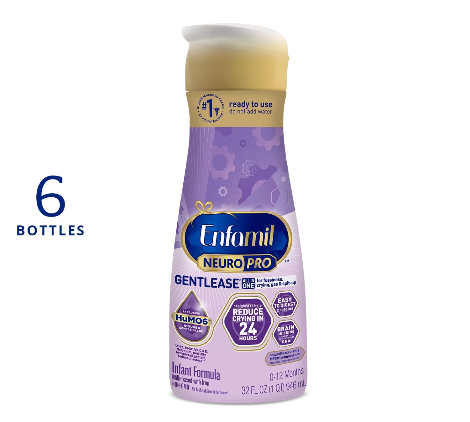 Enfamil® NeuroPro™ Gentlease® Infant Formula Liquid - 32 fl oz Bottle (Case of 6)