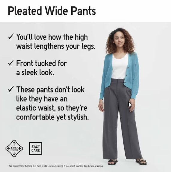 Wide-Fit Pleated Pants