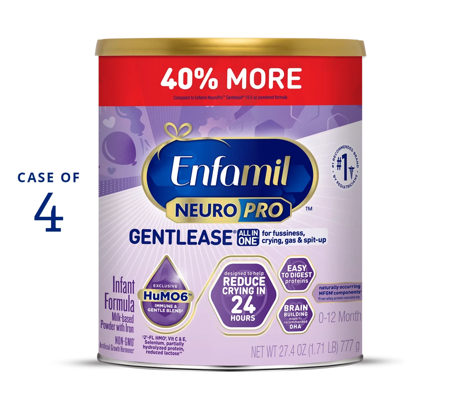 Enfamil® NeuroPro™ Gentlease® Infant Formula Powder - 27.4 oz Can (Case of 4)