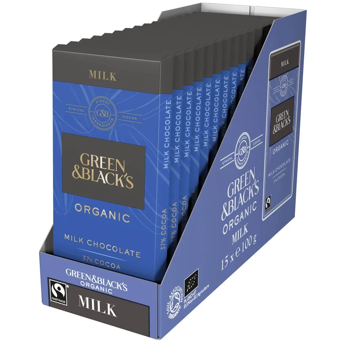 G&B ORGANIC MILK 90G BAR (BOX OF 15)