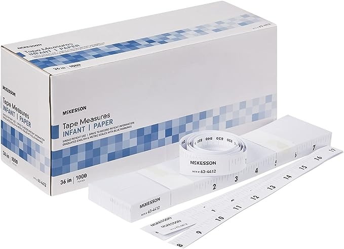 Mckesson 63-4412 Medi-Pak Tape Measure, 36 Inch Paper Disposable (1000 Per Box)