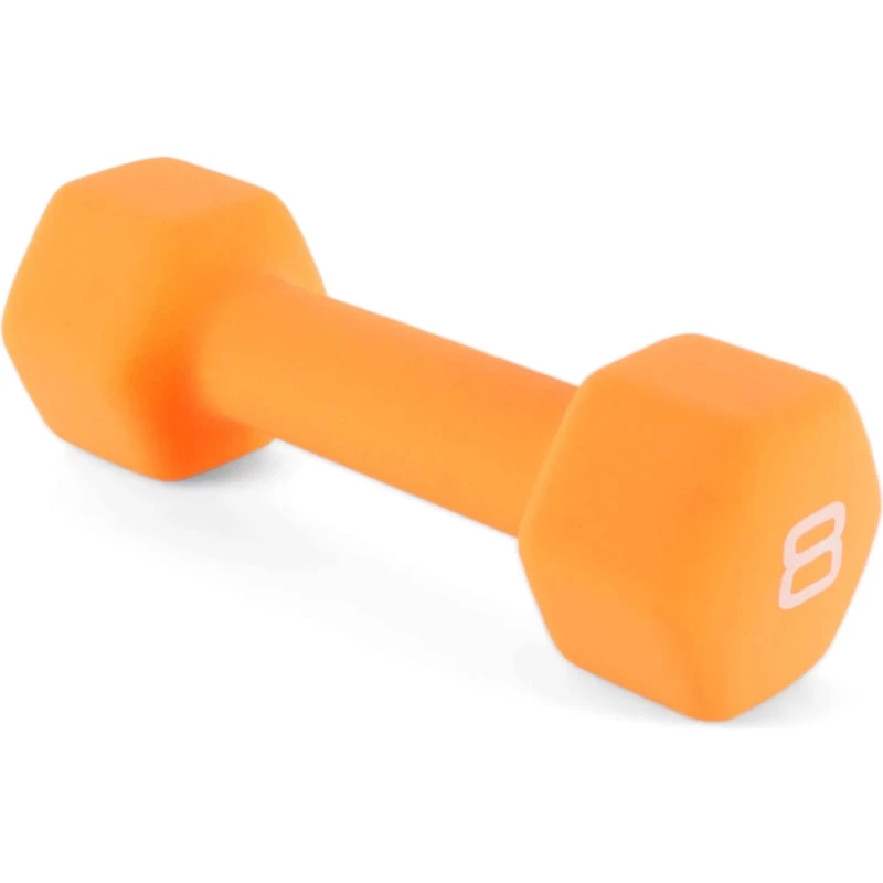 CAP Barbell 8lb Neoprene Dipped Dumbbell, Orange, Single