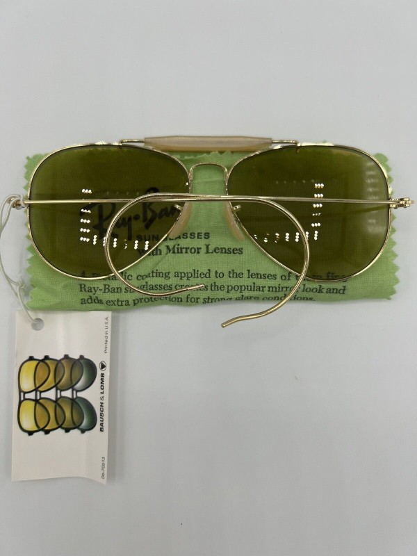Vintage B&L Ray Ban Bausch & Lomb Ambermatic Full Mirror 58mm Aviator NEW NOS