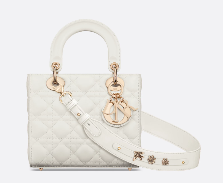 Small Lady Dior My ABCDior Bag Latte Cannage Lambskin