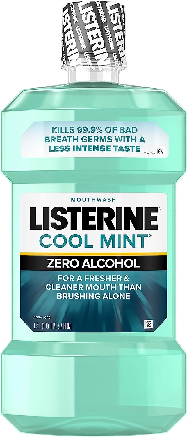 Listerine Zero Clean Mint Mouthwash for Fresher Breath and Good Oral Hygiene,1.5L