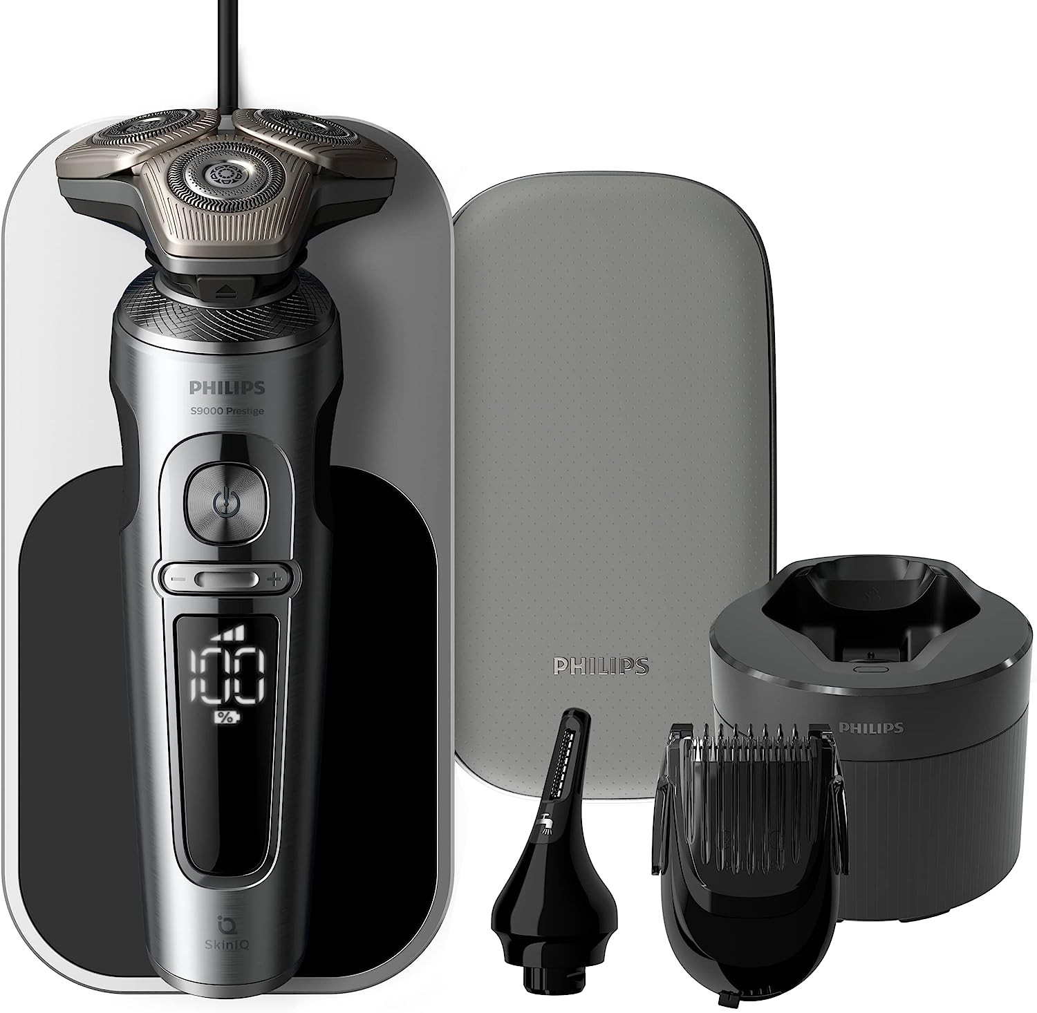 Philips Shaver 9000 Prestige Series Men's Wet and Dry Shavers with SkinIQ (Model SP9885/35)