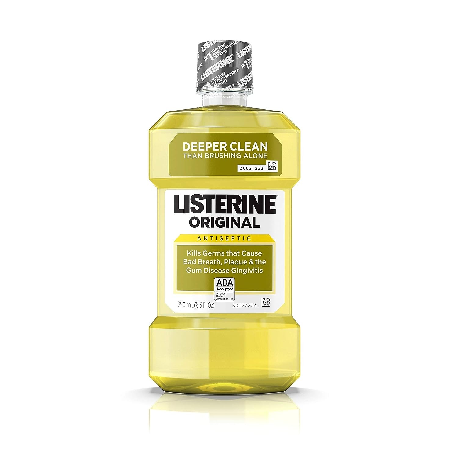 Listerine Original Oral Care Antiseptic Mouthwash with Germ-Killing Formula to Fight Bad Breath, Plaque and Gingivitis, 250 mL