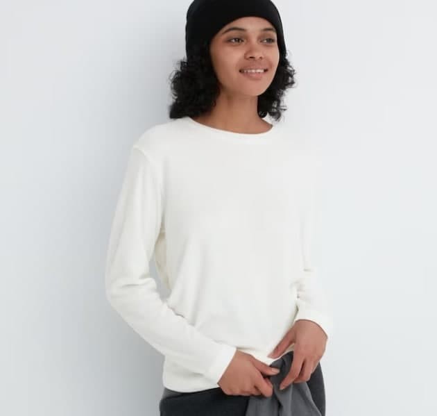 HEATTECH Fleece Crew Neck Long-Sleeve T-Shirt