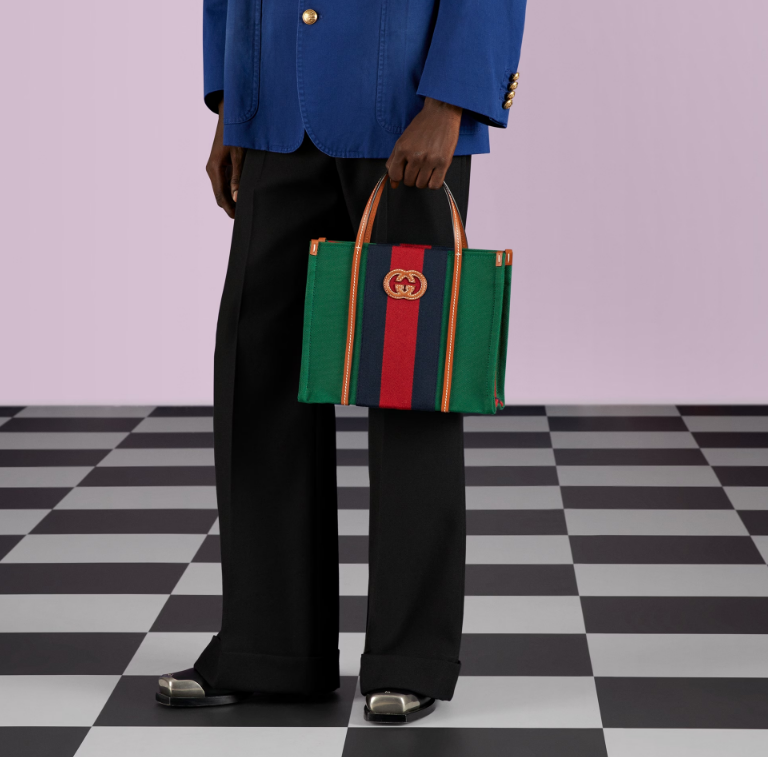 GUCCI SMALL INTERLOCKING G TOTE BAG