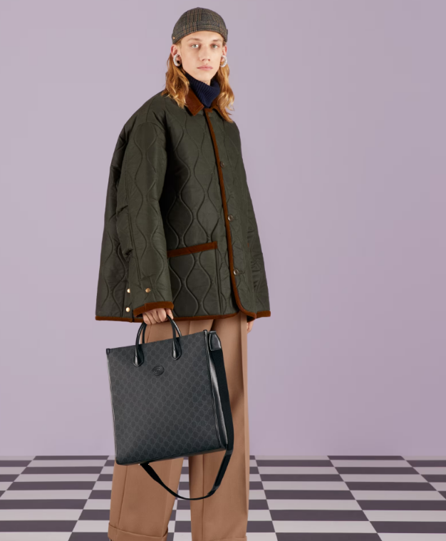 GUCCIMEDIUM TOTE BAG WITH INTERLOCKING G