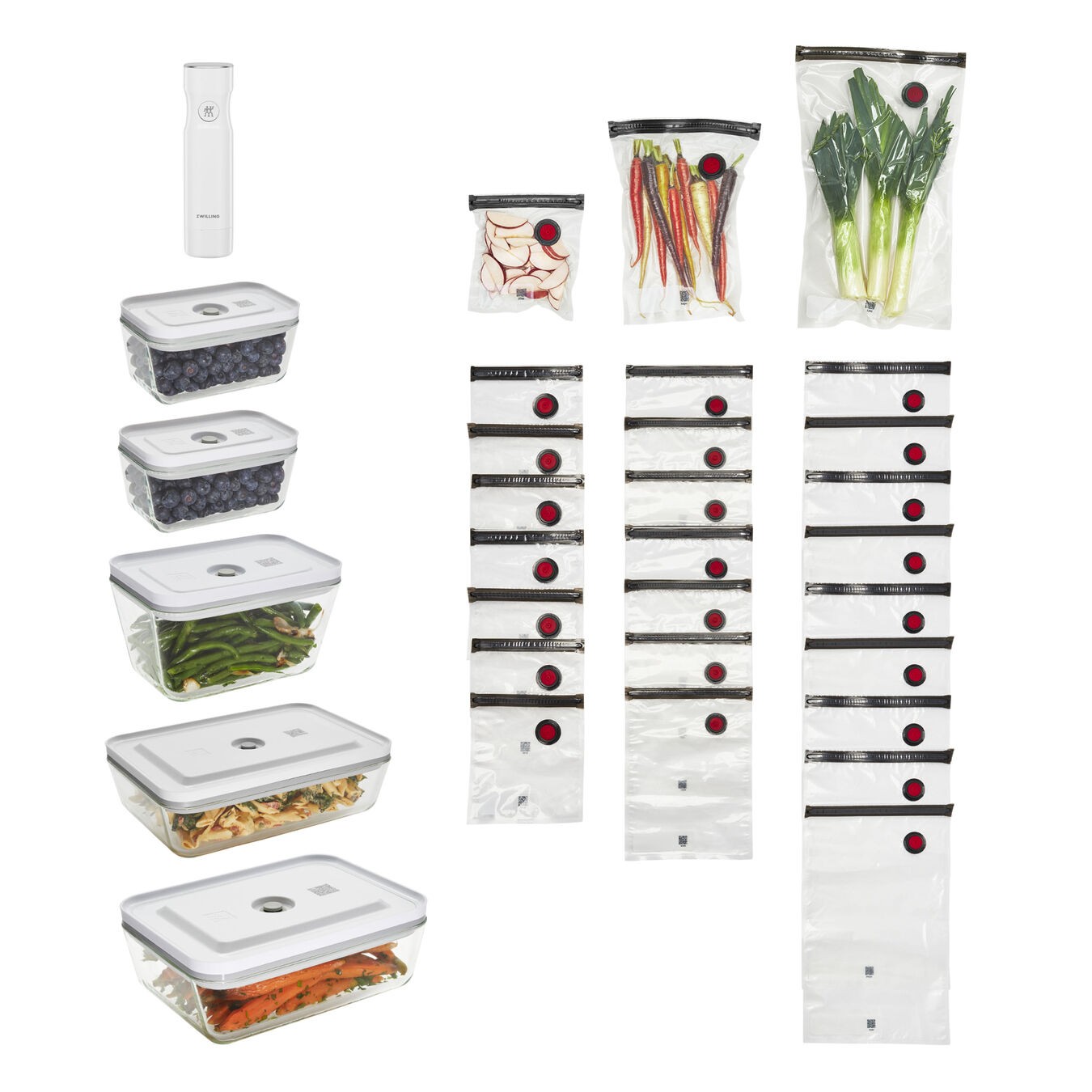 ZWILLING FRESH & SAVE GLASS VACUUM STARTER SET, 32-PC