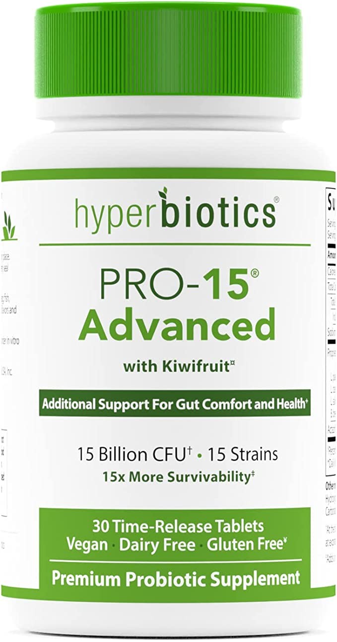 Hyperbiotics Pro 15 Advanced Probiotic Supplement | Time Release Tablets | Probiotics for Women, Men, Adults | Digestive & Immune Support | Vegan, Dairy & Gluten Free | 30 Count