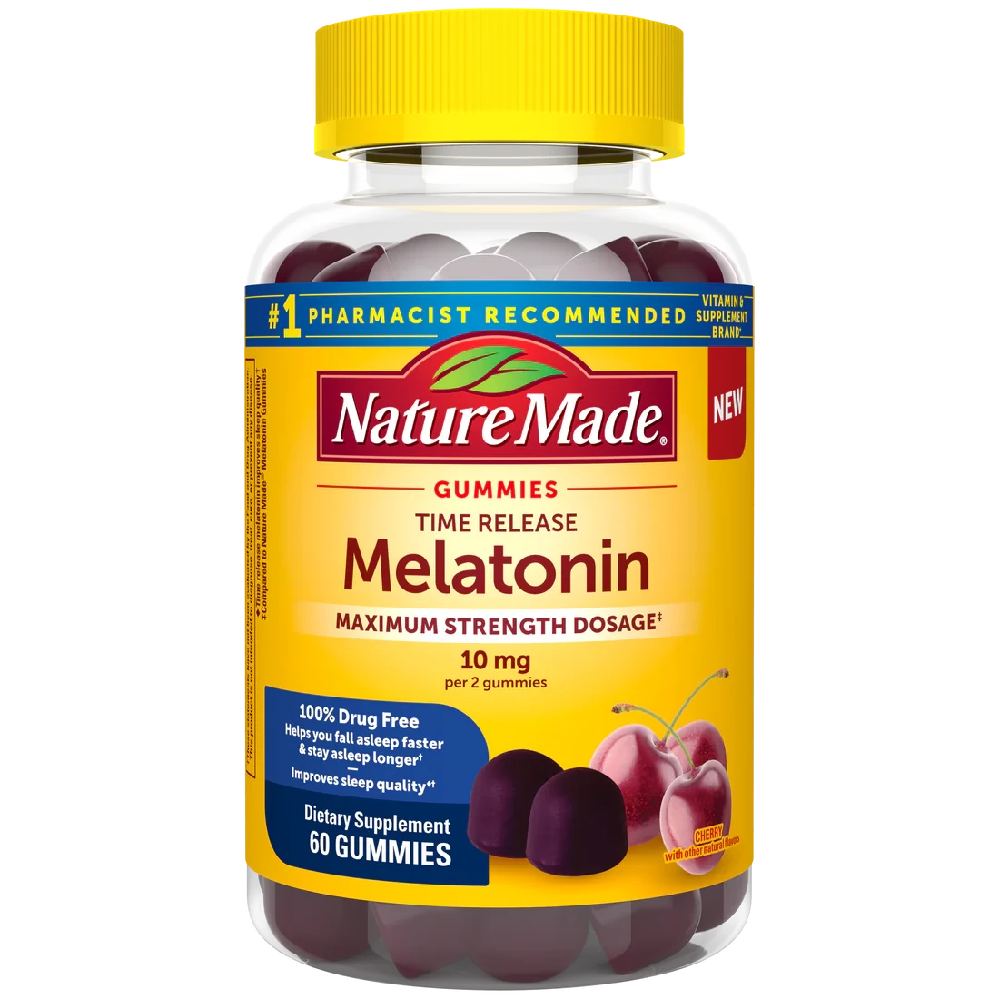 Time Release Melatonin Gummies Maximum Strength Dosage‡ 10 mg Per Serving