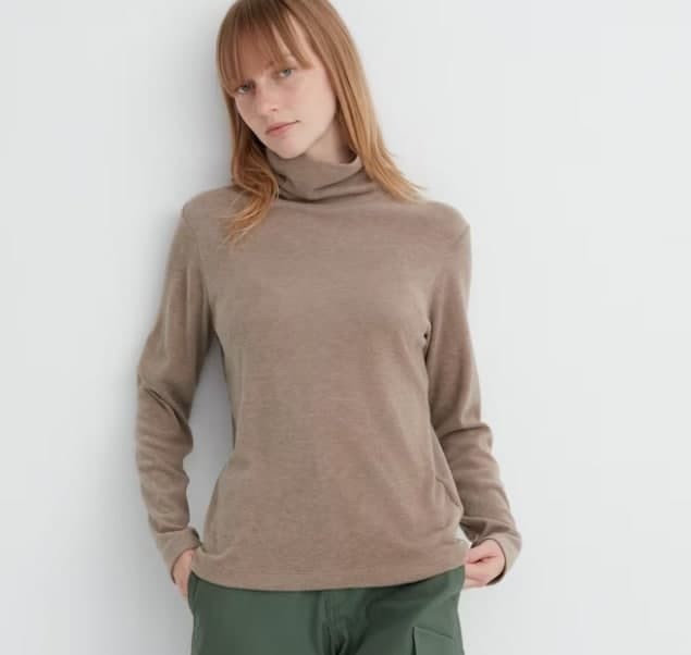 HEATTECH Fleece Turtleneck Long-Sleeve T-Shirt