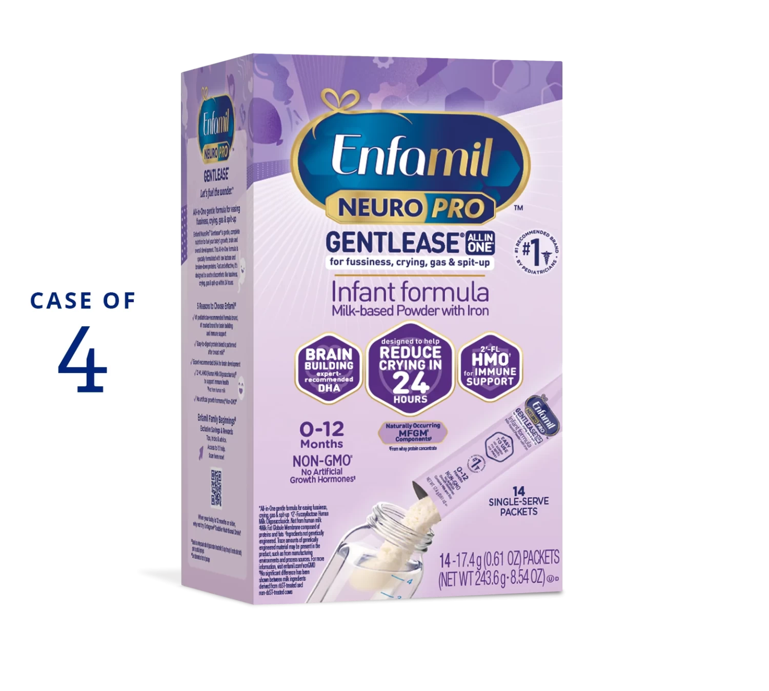 Enfamil® NeuroPro™ Gentlease® Infant Formula Powder Sticks - 17.4 g Single Serve Packets (Case of 56)