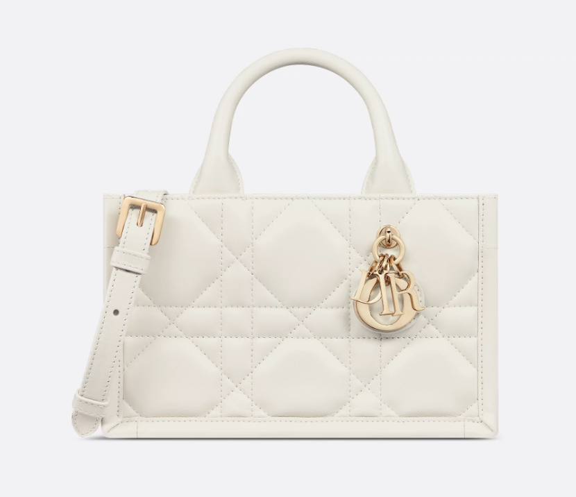 Mini Dior Book Tote Latte Macrocannage Calfskin (21.5 x 13 x 7.5 cm)