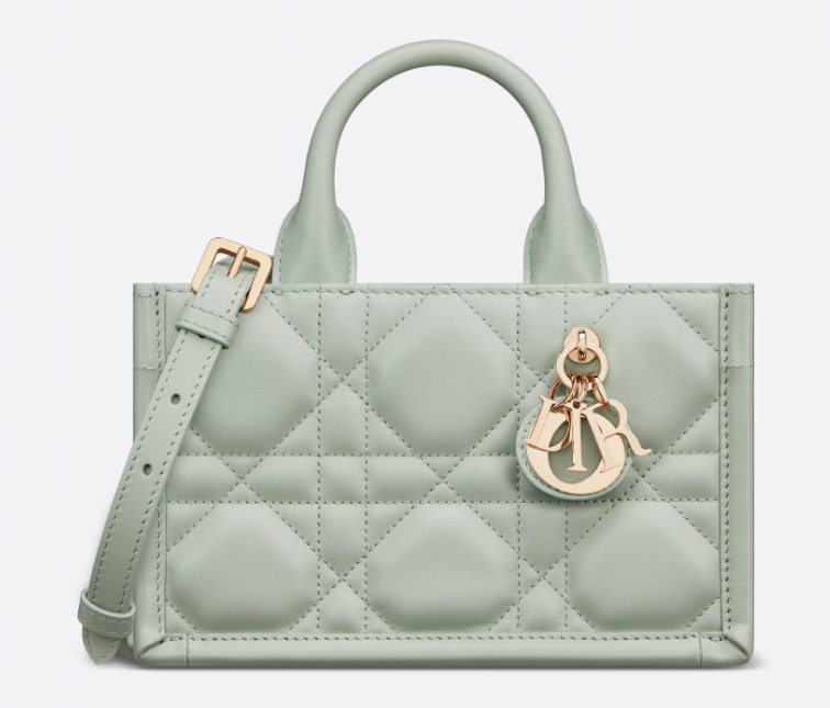 Mini Dior Book Tote Pistachio Green Macrocannage Calfskin (21.5 x 13 x 7.5 cm)