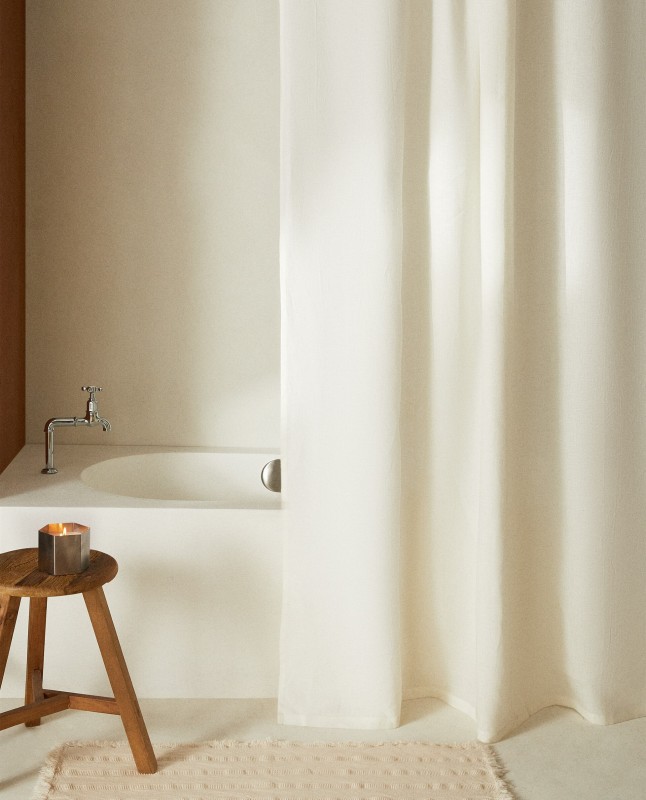 LINEN SHOWER CURTAIN
